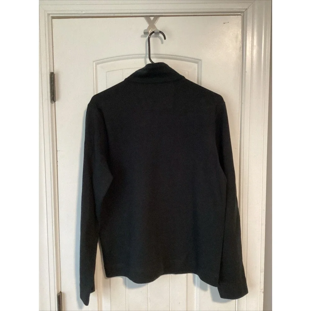 Banana Republic Sweater Mens Small Mock Neck Black Buttons